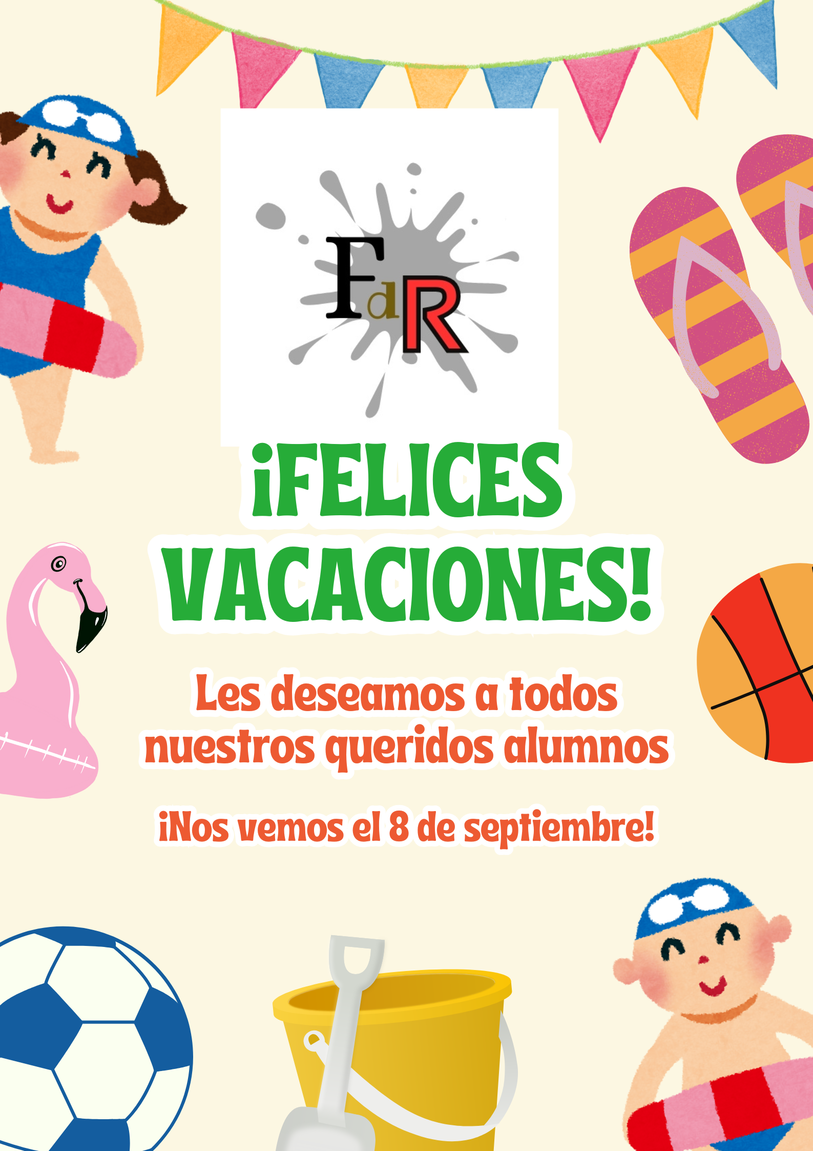 Cartel Felices Vacaciones de Verano 